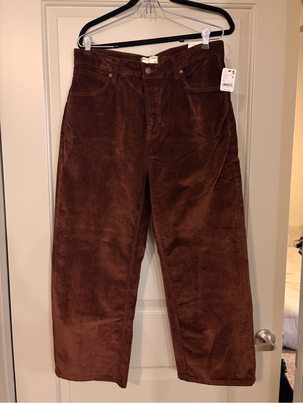 NWT Free People We The Free Deep Trance Cord Pant Chocolate Brown Size 29 - Picture 5 of 7
